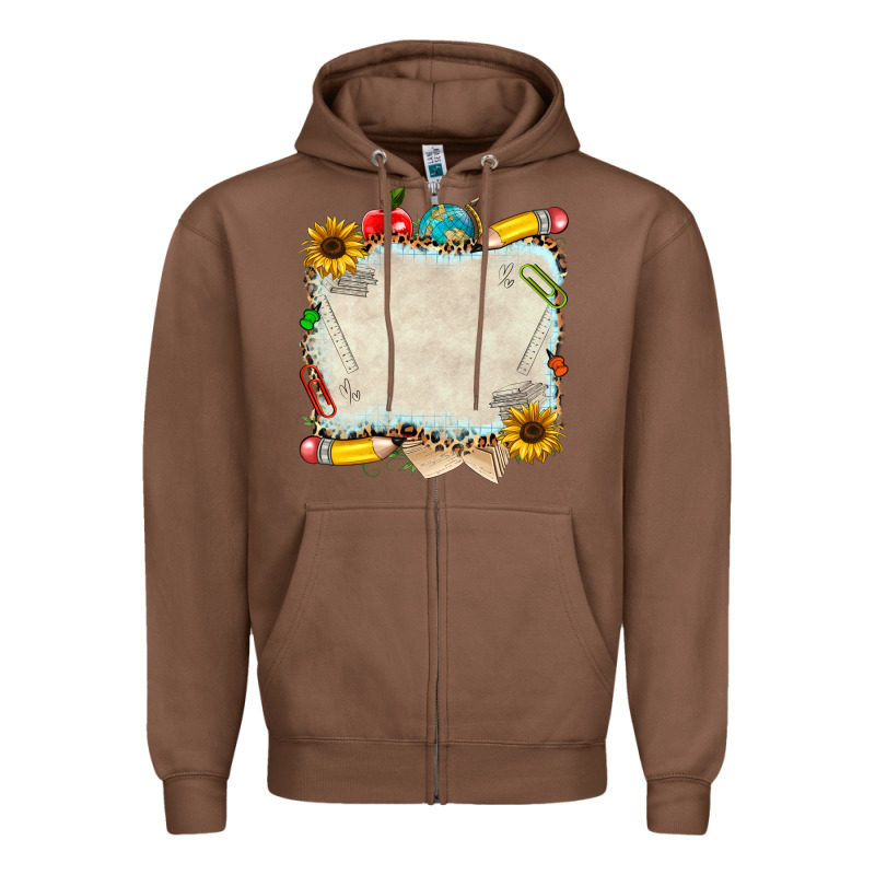 School Your Text Here Zipper Hoodie by NancyCooperArtShop | Teevron