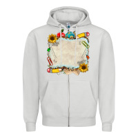 Dove Grey school your text here Zipper Hoodie - NancyCooperArtShop