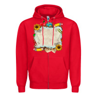 Red school your text here Zipper Hoodie - NancyCooperArtShop