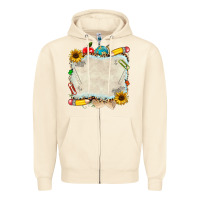 Sandshell school your text here Zipper Hoodie - NancyCooperArtShop