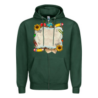 Sports Green school your text here Zipper Hoodie - NancyCooperArtShop