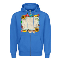 True Royal school your text here Zipper Hoodie - NancyCooperArtShop