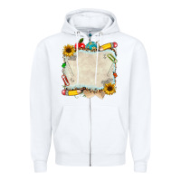 White school your text here Zipper Hoodie - NancyCooperArtShop