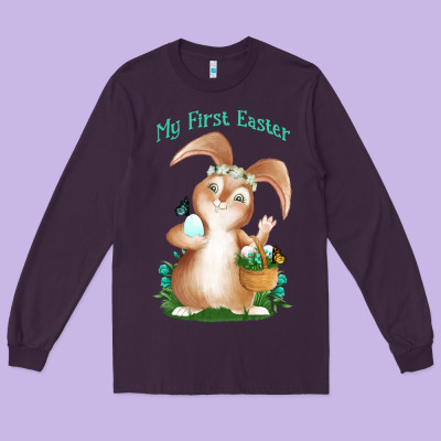 Babies First Easter Boys Long Sleeve Tee Designed By Jasminsmagicworld