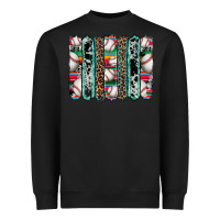 Black baseball serape cowhide turquoise leopard glitter  brushstrokes Heavyweight Sweatshirt - Artiststas