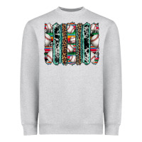 Heather Grey baseball serape cowhide turquoise leopard glitter  brushstrokes Heavyweight Sweatshirt - Artiststas