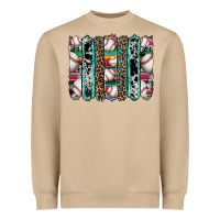 Mushroom baseball serape cowhide turquoise leopard glitter  brushstrokes Heavyweight Sweatshirt - Artiststas
