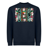 Navy baseball serape cowhide turquoise leopard glitter  brushstrokes Heavyweight Sweatshirt - Artiststas