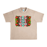 French Oak teach love inspire brushstroke with  and pen leopard Urban Heavy Tee - Artiststas