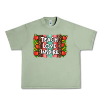 Oil Green teach love inspire brushstroke with  and pen leopard Urban Heavy Tee - Artiststas