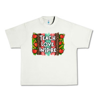 Pistachio teach love inspire brushstroke with  and pen leopard Urban Heavy Tee - Artiststas