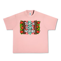Salmon teach love inspire brushstroke with  and pen leopard Urban Heavy Tee - Artiststas