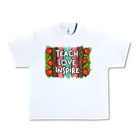 White teach love inspire brushstroke with  and pen leopard Urban Heavy Tee - Artiststas