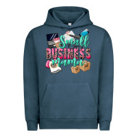 Pigment Midnight Navy Small Business Mama Urban Hoodie - CowGirlArtShop