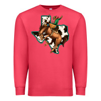 Cardinal Cowhide Texas Map Rodeo Cowboy Premium Sweatshirt - Bettercallsaul