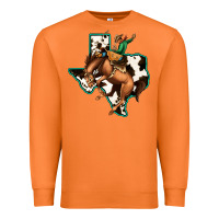 Carrot Cowhide Texas Map Rodeo Cowboy Premium Sweatshirt - Bettercallsaul