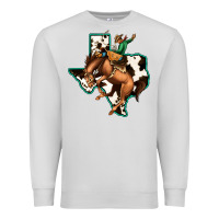 Dove Grey Cowhide Texas Map Rodeo Cowboy Premium Sweatshirt - Bettercallsaul