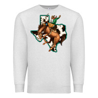 Cowhide Texas Map Rodeo Cowboy Premium Sweatshirt | Teevron
