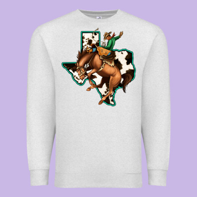 Cowhide Texas Map Rodeo Cowboy Premium Sweatshirt Designed By Bettercallsaul