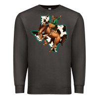 Smoke Cowhide Texas Map Rodeo Cowboy Premium Sweatshirt - Bettercallsaul