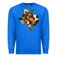 True Royal Cowhide Texas Map Rodeo Cowboy Premium Sweatshirt - Bettercallsaul