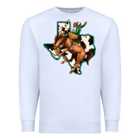 White Cowhide Texas Map Rodeo Cowboy Premium Sweatshirt - Bettercallsaul