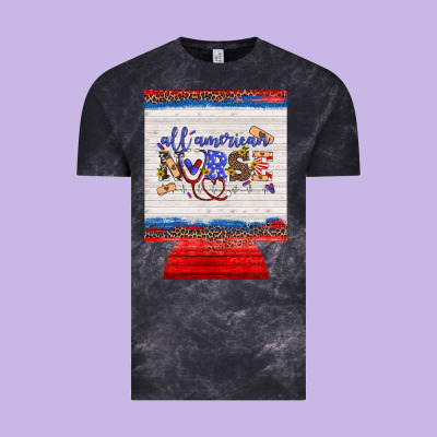 All American Nurse 12 Oz Regular Can Cooler Vintage Tee Designed By Artiststas
