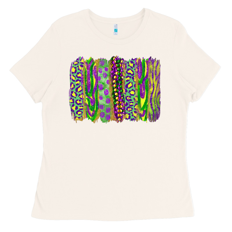 Mardi Gras Brush Stroke Ladies Tee by RanaPortraitStore | Teevron