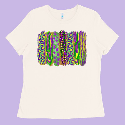Ladies Tee Mardi gras brush stroke