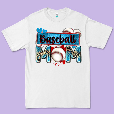 Baseball Mom With Leopard Premium Tee Designed By Zillion Design Studio