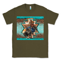 Army Green western rodeo bullfighter Aztec leopard turquoise Classic Tee - BarkalooDesign