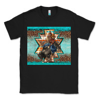 Black western rodeo bullfighter Aztec leopard turquoise Classic Tee - BarkalooDesign