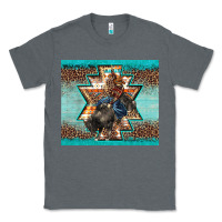 Charcoal Heather western rodeo bullfighter Aztec leopard turquoise Classic Tee - BarkalooDesign