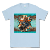 Dusty Blue western rodeo bullfighter Aztec leopard turquoise Classic Tee - BarkalooDesign