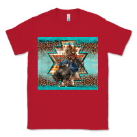 Red western rodeo bullfighter Aztec leopard turquoise Classic Tee - BarkalooDesign