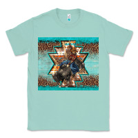 Seafoam western rodeo bullfighter Aztec leopard turquoise Classic Tee - BarkalooDesign