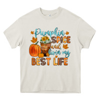 Cream pumpkin spice and livin  my best life Heavy Core Tee - Zillion Design Studio