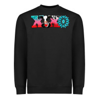 Black xoxo with cow Heavyweight Sweatshirt - AdoDesignShop