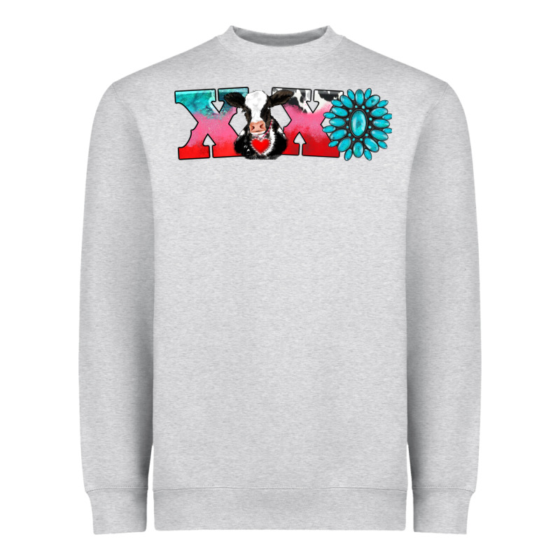 Xoxo With Cow Heavyweight Sweatshirt by AdoDesignShop | Teevron