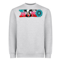 Heather Grey xoxo with cow Heavyweight Sweatshirt - AdoDesignShop