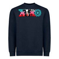 Navy xoxo with cow Heavyweight Sweatshirt - AdoDesignShop