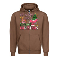 Chestnut get in loser we're slaying christmas Zipper Hoodie - MaliasSmallBusiness