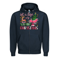 Navy get in loser we're slaying christmas Zipper Hoodie - MaliasSmallBusiness