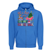 True Royal get in loser we're slaying christmas Zipper Hoodie - MaliasSmallBusiness
