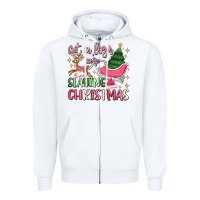 White get in loser we're slaying christmas Zipper Hoodie - MaliasSmallBusiness