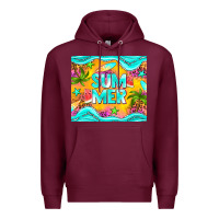Burgundy summer Premium Hoodie - NancyCooperArtShop