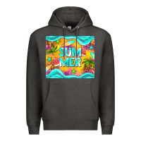 Charcoal Heather summer Premium Hoodie - NancyCooperArtShop