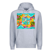 Heather Grey summer Premium Hoodie - NancyCooperArtShop