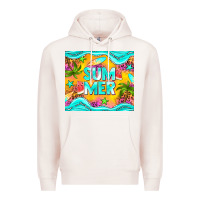 Pale Pink summer Premium Hoodie - NancyCooperArtShop