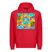 Red summer Premium Hoodie - NancyCooperArtShop